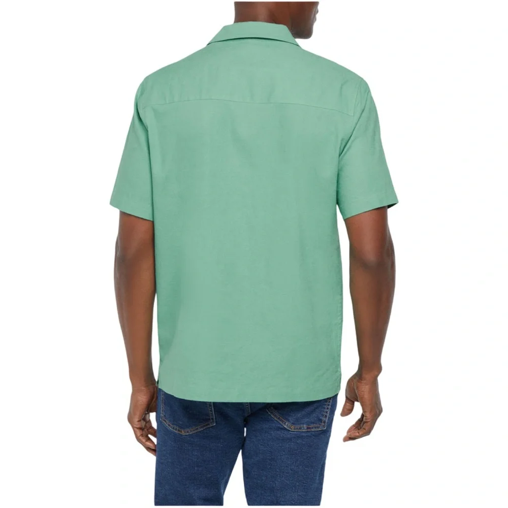 GAP | Men's Green Linen Blend Short Sleeve Button Down Resort Shirt Size XXL NWT